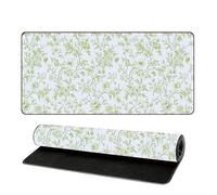 DSAoTeng Grand tapis de souris vintage à motif floral rétro Cottagecore avec surface en tissu fin, base en caoutchouc antidérapant, tapis de clavier étendu pour bureau, maison, dortoir, configuration