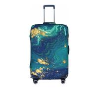 DSAoTeng Housse de protection élastique élégante pour bagages - Motif imprimé hawaïen en soie de lait, housse lavable et extensible anti-rayures pour affaires, loisirs, vacances, Xy-4, S(19寸-21寸)