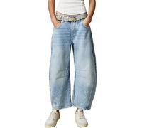 DSAoTeng Jean boyfriend ample taille mi-haute avec poches style années 90 vintage léger décontracté, bleu clair, XL