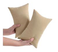 DSAoTeng Lot de 2 petits oreillers de voyage en microfibre douce et lavable pour le cou, les genoux et les lombaires, pour animal domestique, chat, chien, sieste, bureau, voiture, camping (kaki)