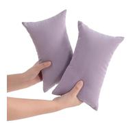 DSAoTeng Lot de 2 petits oreillers de voyage en microfibre douce et lavable pour le cou, les genoux et les lombaires, pour animal domestique, chat, chien, sieste, bureau, voiture, camping (lavande)