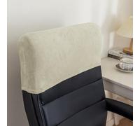 DSAoTeng Lot de 4 housses d'appui-tête de chaise de bureau - Housse de protection minimaliste en jacquard extensible pour appuie-tête inclinable, anti-poussière pour dossier de chaise de bureau à