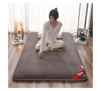 DSAoTeng Matelas futon épais - Tapis de sol pliable en velours rose et peluche de style japonais, tapis de couchage doux et portable pour dortoir, maison, chambre d'amis, yoga, salon (gris, 100 x 200