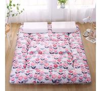 DSAoTeng Matelas futon japonais - Matelas imprimé, tatami épais et pliable - matelas de couchage matelassé, portable pour salon, chambre à coucher, lit d'amis (40,90 x 200 cm)