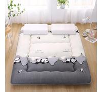 DSAoTeng Matelas futon japonais - Matelas imprimé, tatami épais et pliable - matelas de couchage matelassé, portable pour salon, chambre à coucher, lit d'amis (37,90 x 200 cm)