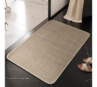 DSAoTeng Tapis de bain à tissage bohème - Moderne doux et texturé gaufré - Séchage rapide - Absorbant - Dessous en caoutchouc antidérapant - Lavable pour la maison, les toilettes, l'entrée (#1, 40 x