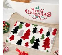 DSAoTeng Tapis de bain vintage en flanelle, antidérapant, doux, absorbant et lavable, pour entrée, chambre à coucher, salon (#2, 50 x 80 cm)