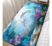 DSAoTeng Tapis de couloir 3D en velours avec envers en caoutchouc antidérapant, lavable et découpable, pour salon, chambre à coucher, couloir, balcon, décoration d'intérieur (#2, 50 x 80 cm)