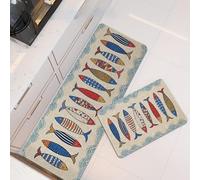 DSAoTeng Tapis de cuisine bohème pour sol - Tapis lavable en velours cristal antidérapant et anti-salissures pour décoration d'intérieur, salon, chambre à coucher, salle de bain, couloir, cuisine