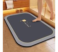 DSAoTeng Tapis de salle de bain fin - Motif terre de diatomées - Motif trèfle à quatre feuilles, antidérapant, super absorbant - Séchage rapide - Pour entrée, douche, balcon (#9, 60 x 90 cm)