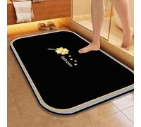 DSAoTeng Tapis de salle de bain fin - Motif terre de diatomées - Tapis de bain antidérapant et super absorbant à séchage rapide pour entrée, douche, balcon (#4, 50 x 80 cm)