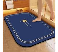DSAoTeng Tapis de salle de bain fin - Motif terre de diatomées - Trèfle à quatre feuilles - Antidérapant - Super absorbant - Séchage rapide - Pour entrée, douche, balcon (#2, 60 x 90 cm)