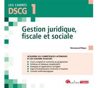 DSCG 1 - Gestion juridique, fiscale et sociale À jour des nouveaux programmes pour 2026-2027 - Intègre le nouveau PCG applicable en 2026 - Emmanuel Bayo - Gualino Eds - broché - Scolaire / Universitai