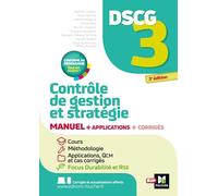 DSCG 3 - Contrôle de gestion et stratégie - Manuel et applications