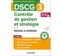DSCG 3 - Contrôle de gestion et stratégie - Manuel - Réforme 2026-2027