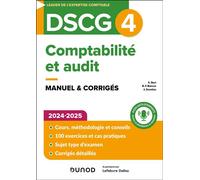 DSCG 4 - Comptabilité et audit - Manuel 2024-2025 - Robert Obert - Dunod - broché - Scolaire / Universitaire