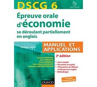 DSCG 6 Epreuve orale d'économie se déroulant partiellement en anglais: Manuel et applications