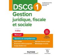 DSCG1 - Gestion juridique, fiscale et sociale - Manuel 2023-2024 - Jean-Michel Do Carmo Silva - Dunod - broché - Scolaire / Universitaire