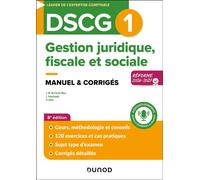 DSCG1 - Gestion juridique, fiscale et sociale - Manuel - Réforme 2026-2027 - Jean-Michel Do Carmo Silva - Dunod - broché - Scolaire / Universitaire
