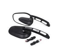 DSCShrfs pour Heritage Softail Classic FLSTC Fat Boy FLSTF Fat Boy Lo FLSTFB Fat Boy S FLSTFBS 1 Paire De Rétroviseurs De Moto en Aluminium 8mm(Noir)