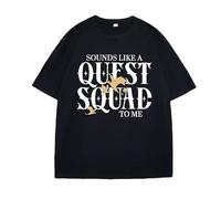 DSCXSD Basgiath War College T Shirt for Men Women Fourth Wing Quest Squad T-Shirt Black M