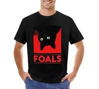 DSCXSD Funny-Gift-Black-Cat-Foals-Gifts-for-Fan-T-Shirt-Graphic-t-Shirts-Funny-t-Shirts Black XL