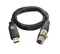 DSD TECH SH-RS09B Câble USB vers DMX compatible avec Freestyler, QLC, Dmxcontrol, Lightkey, Lightjams, Soundswitch et Pi Open Lighting (1.8M/5.9FT)