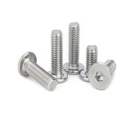 DSDBDNN 1/50 pièces CM M1.6 M2.5 M3 M4 M5 M6 M8 M10 M12 Vis à tête hexagonale creuse ultra-mince et super plate en acier inoxydable 304(25mm,2pcs M10)