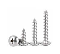 DSDBDNN 5/50 pièces M2.2 .9 M3.5 M4 8 M5. Vis à bois autotaraudeuse à grande tête bombée Phillips en acier inoxydable M6.3 304 JISB1122T(45mm,10pcs M4.2)