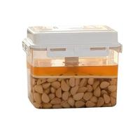 DSDGVDFBV Argent, Presse À Insertion Instantanée, Récipient Fermentation en Plastique, Pot Mason Portable, Boîte Stockage des Aliments, Récipient Presse-Agrumes Maison Et Cuisine, Pot Mason 5L