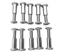 Dsdhuf 20 PièCes Vis Post Fit pour 5/16 Pouces (8Mm) Trou de DiamèTre Mâle M6X20Mm M6X18Mm Boucle de Ceinture Boulons de Liaison Attache en Cuir