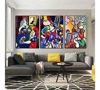 dsdsgog Affiche Impressions murales Art Picasso Femme Peinture sur Toile Art Graffiti Impressions murales et Affiches Maison Salon décoration 60x90cmx3 sans Cadre