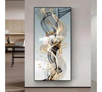 dsdsgog Affiches sur toile d'arbre de cerf doré nordique, impressions murales luxueuses, peintures sur toile modernes pour votre salon, décoration d'intérieur, 65x130cm（26x51inch Cadre interne