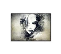dsdsgog Moderne Femme Portrait Affiche Noir et Blanc Aquarelle Prints Vintage Femme Art Toile Peinture pour Salon Mur Art Décor 70x100cm Sans Cadre