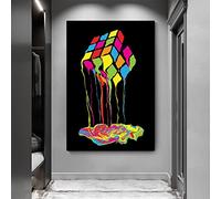 dsdsgog Rubik's Cube Graffiti Art Fondu Impressions Colorées Peintures Sur Toile Affiches Abstraites Et Peinture Murale Pour La Maison Décoration Murale 40x60cm Sans Cadre