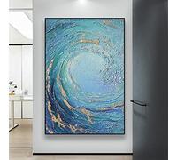 dsdsgog Simplicité nordique peinture abstraite vague de mer Art peintures sur toile affiches et impressions photos murales pour décor de salon 80x110 cm sans cadre