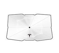 DSEEAK Parapluie Pare Soleil Voiture, pour Tesla Model 3 Highland 2024 Pliable Anti UV Isolation Pare-Soleil de Pare-Brise Avant Voiture Accessoire Voiture,M(140 * 79CM)
