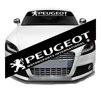 DSEEAK Voiture Pare-Brise Avant Autocollant, pour Peugeot GT GTI 206 208 307 308 2008 3008 106 108 306 206 208 Bande Pare-Soleil Pare-Brise Voiture, Film de Pare-Brise Voiture Imperméable