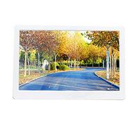 DSeenLeap Cadre Photo numérique Haute définition 13 Pouces avec Boutons tactiles, Cadre Photo électronique, Haute résolution d'image 1280800, Fonction de Lecture de mémoire de Point d'arrêt (Blanc)