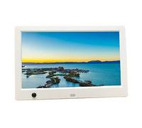 DSeenLeap Induction du Corps Humain, Cadre Photo électronique LED HD 10 Pouces, Lecture Automatique, Machine publicitaire Multifonction, diaporama, Interface USB (Blanc)