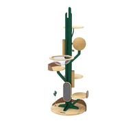 Dsejynxx Arbre a Chat Plafond Arbre à Chat avec 4 Plateformes Surface de Repos Confortable, Hauteur 201 cm, Arbre avec Corde en sisal & Peluche Douce, pour Petits Grands Chats(Color:a,Size:)