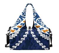 Dserfgiu Polynesia Sac de sport pour femme avec compartiment à chaussures, poches de rangement pour vêtements secs et humides, sac de voyage, sac de yoga, sac fourre-tout portable, Culture de