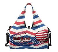 Dserfgiu Sac de sport de voyage avec compartiment à chaussures, poches de rangement humides, sac de sport pour homme, sac de sport portable pour tapis de yoga, Grain de golf, Taille unique