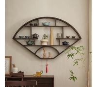 DSEWTEZXI Étagères décoratives murales pour antiquités, Vitrine Rangement pour Services en Bois,Étagères murales flottantes Plusieurs Niveaux,pour Salle Manger,Salon,Bureau.(60 * 40 * 9cm)