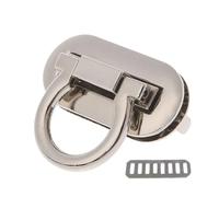 DSFDFDG 1 Fermoir métallique à Verrouillage Rotatif for Sac à Main, Accessoire de quincaillerie, 4 Couleurs pour Sacs Accessoires(Silver)