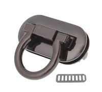 DSFDFDG 1 Fermoir métallique à Verrouillage Rotatif for Sac à Main, Accessoire de quincaillerie, 4 Couleurs pour Sacs Accessoires(Black)