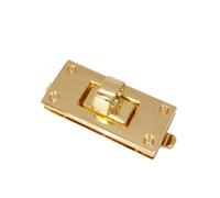 DSFDFDG 1 Fermoir métallique rectangulaire à Verrouillage Rotatif for Sac à Main, Accessoire de Fermeture for Bagages pour Sacs Accessoires(Gold)