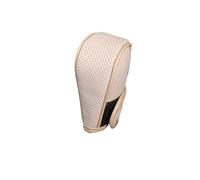 DSFDFDG Couvercle de poignée changement vitesse voiture en cuir, antidérapant, résistant à l'usure, bouton réglable respirant, accessoires d'intérieur universels(Beige A)