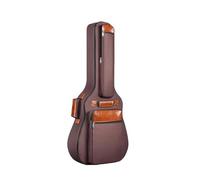 DSFDFDG Housse de Guitare Acoustique rembourrée en Coton et Nylon Oxford épais imperméable 41 Pouces, Double Sangle(Coffee)