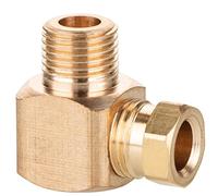 DSFDFDG M6 M8x1 M10x1 mâle x 4mm 6mm Compression OD Tube Union 90 degrés coude Bloc Laiton Lubrification Tuyau raccord coupleur(M8x1mmx4mm)